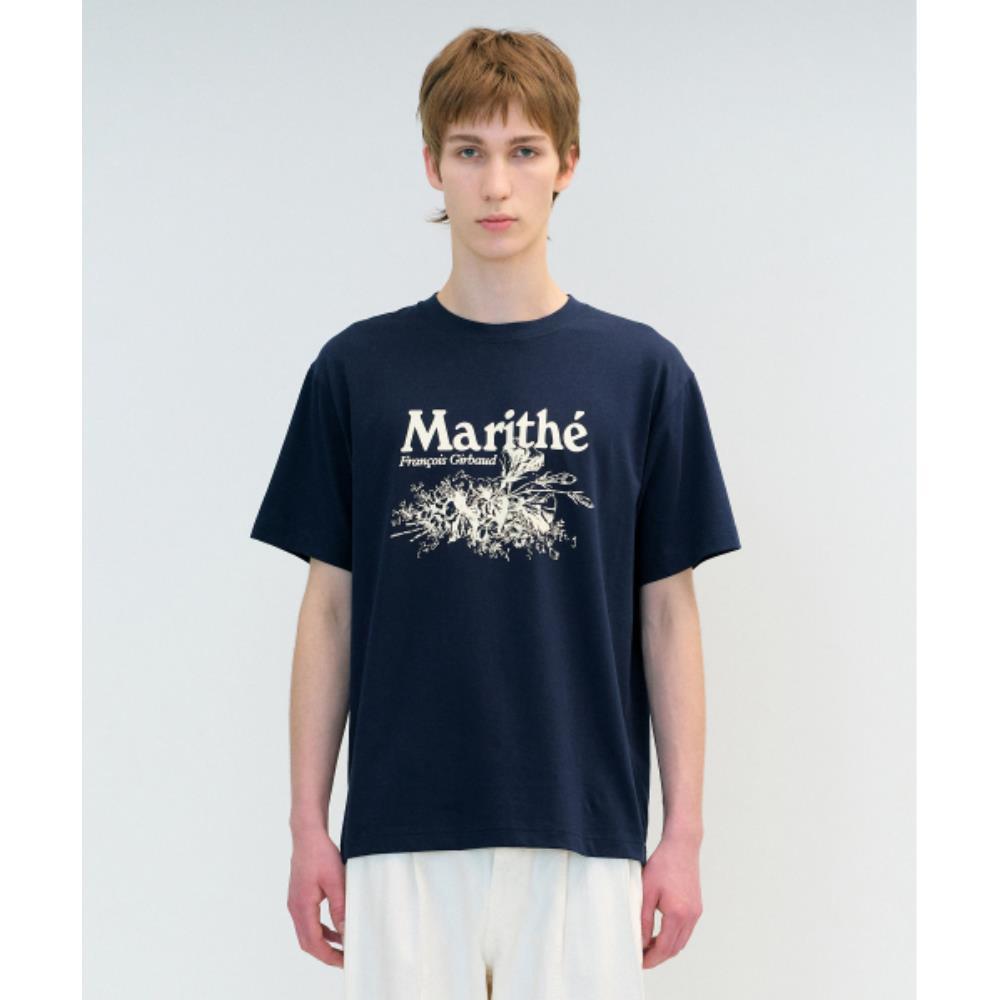 ★Marithe + Francois Girbaud★ FLOWER TEE navy MFG44UTS142NV