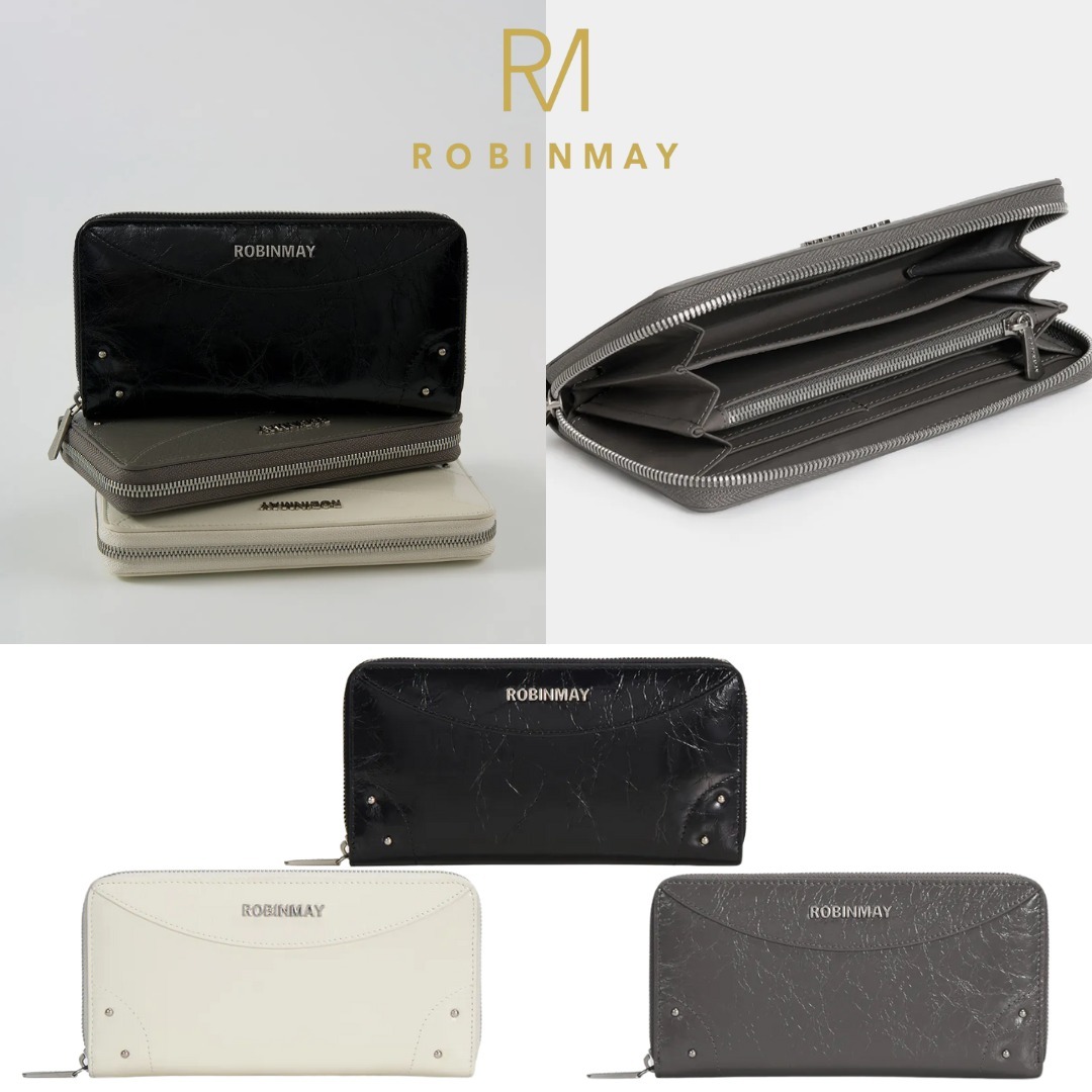 台湾 ROBINMAY Crystal 本革 ロングウォレット TJ013