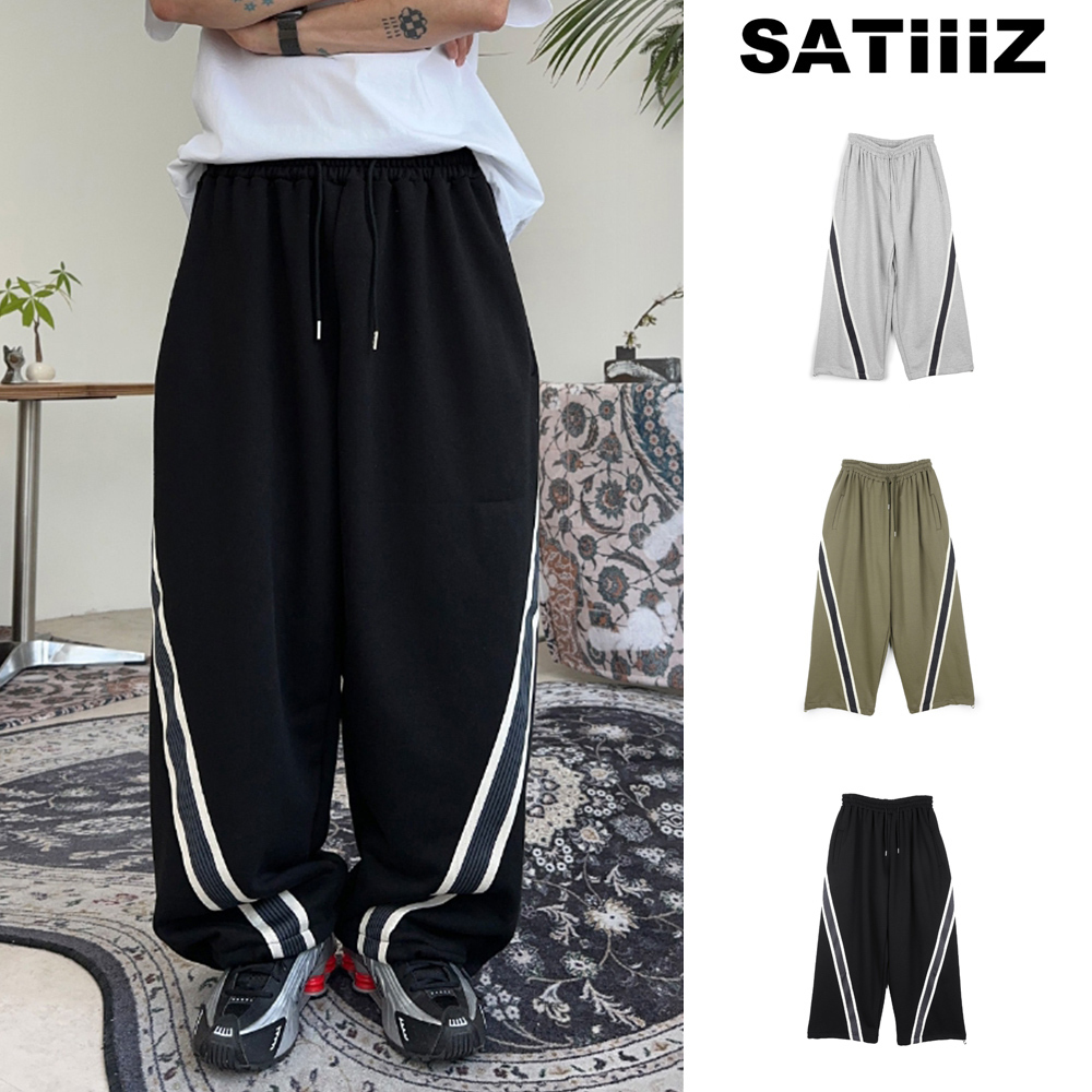 【SATIIIZ】Eller diagonal track training pants