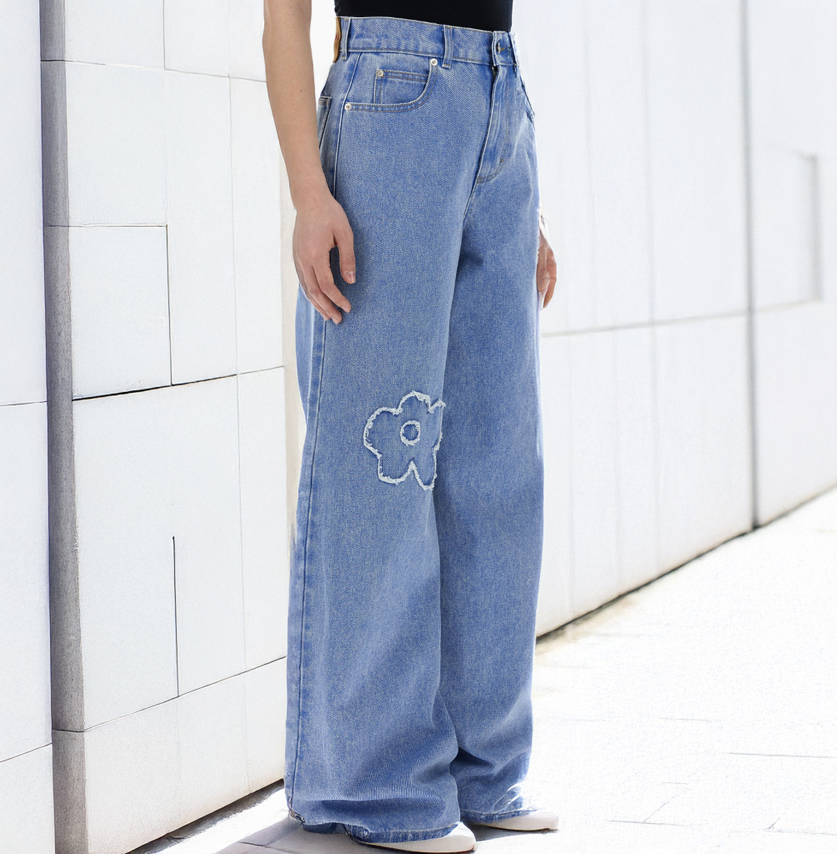 ◆送料・関税込◆MARNI ライトブルーデニムワイドレッグジーンズ
