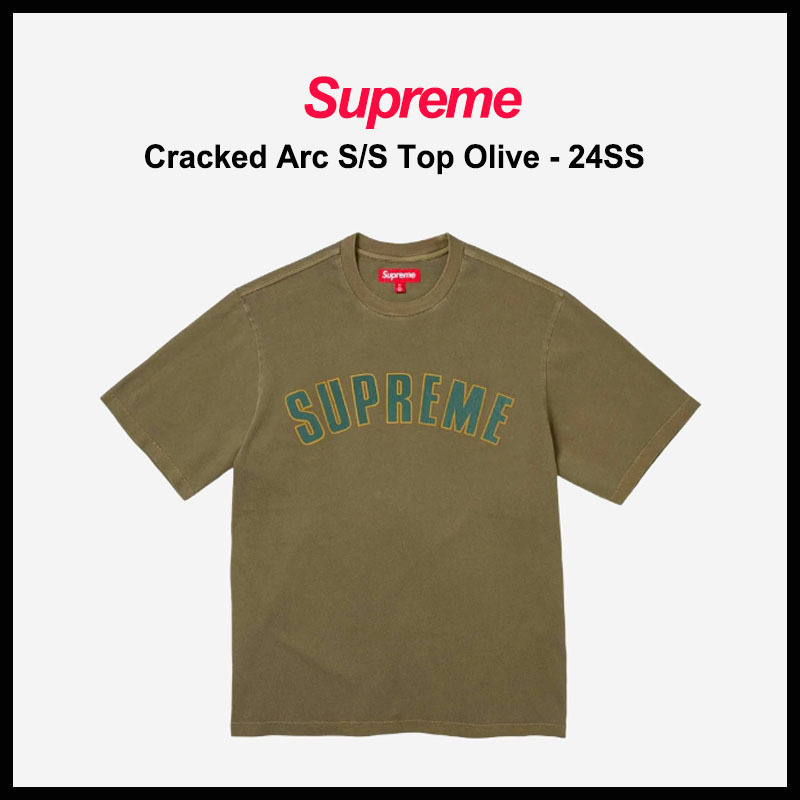 【SUPREME】CRACKED ARC SS TOP OLIVE 24SS