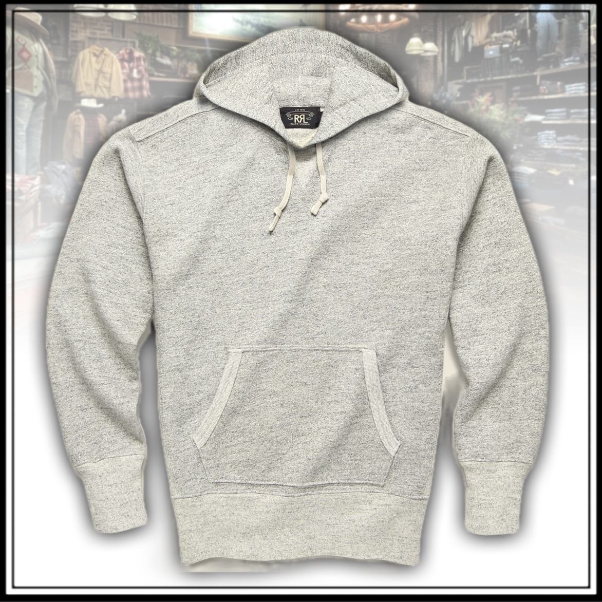 ダブルアールエル■Fleece Hoodie - Grey Heather■フーディ