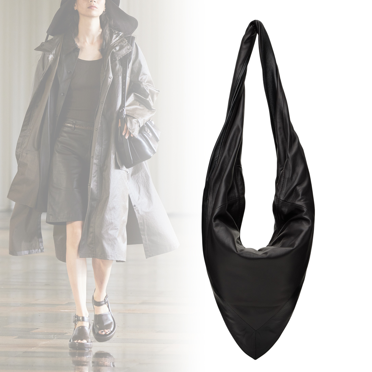 ◆LEMAIRE◆ブラック スモール Scarf バッグ シープスキン