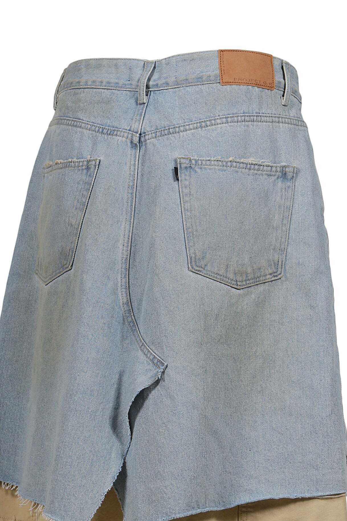 PROJECT G/R LAYERED SKIRT SHORTS / BLU.   要在庫確認 PROJECT G/R プロジェクト ジーアール SS25LAYERED SKIRT SHORTS