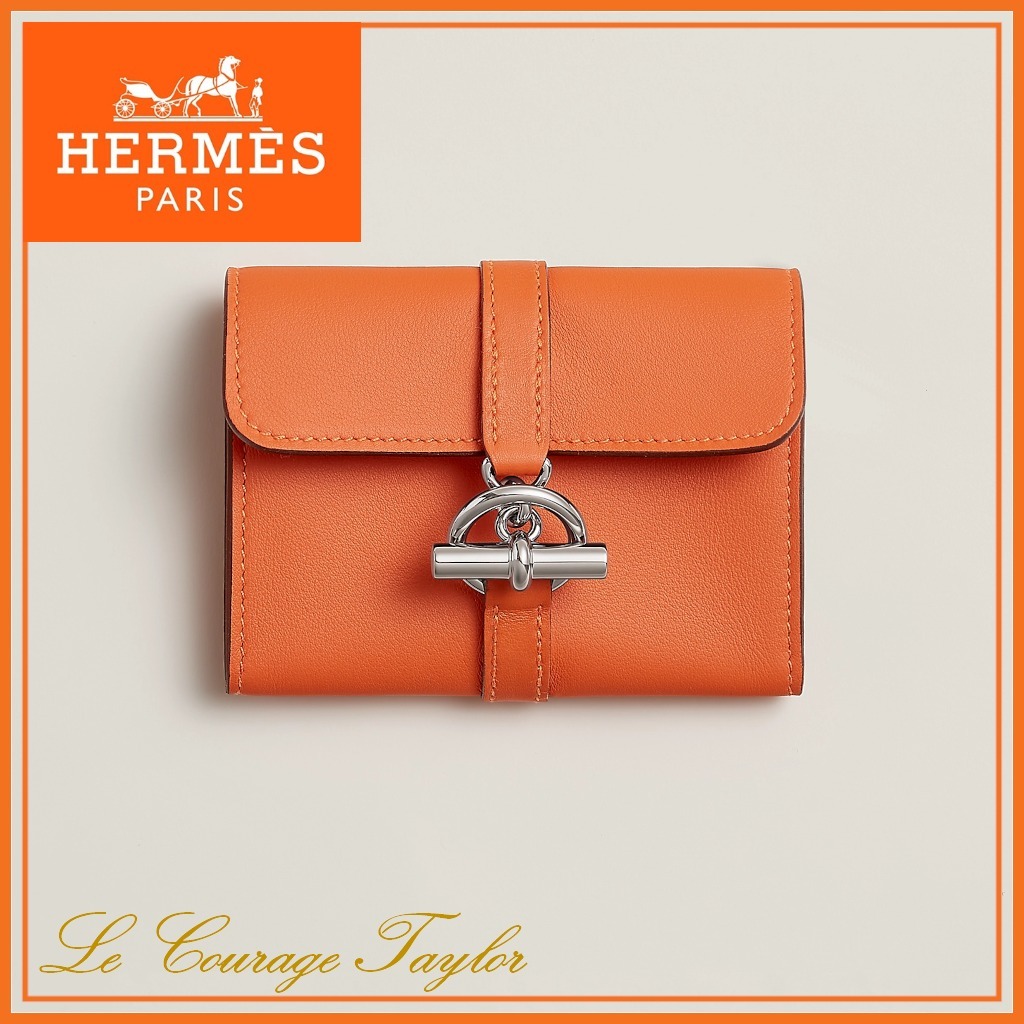 鮮やかなオレンジカラー♪【HERMES】グレナン（Glenan）財布