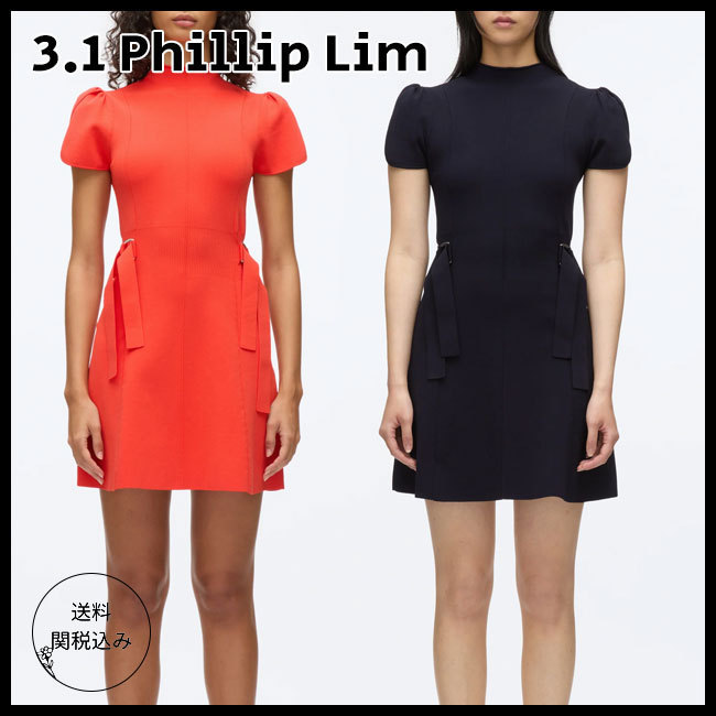 送関込【3.1 Phillip Lim】コンパクトリブチューリップドレス
