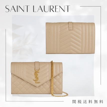 【Saint Laurent】ENVELOPPE カサンドラ チェーンウォレット