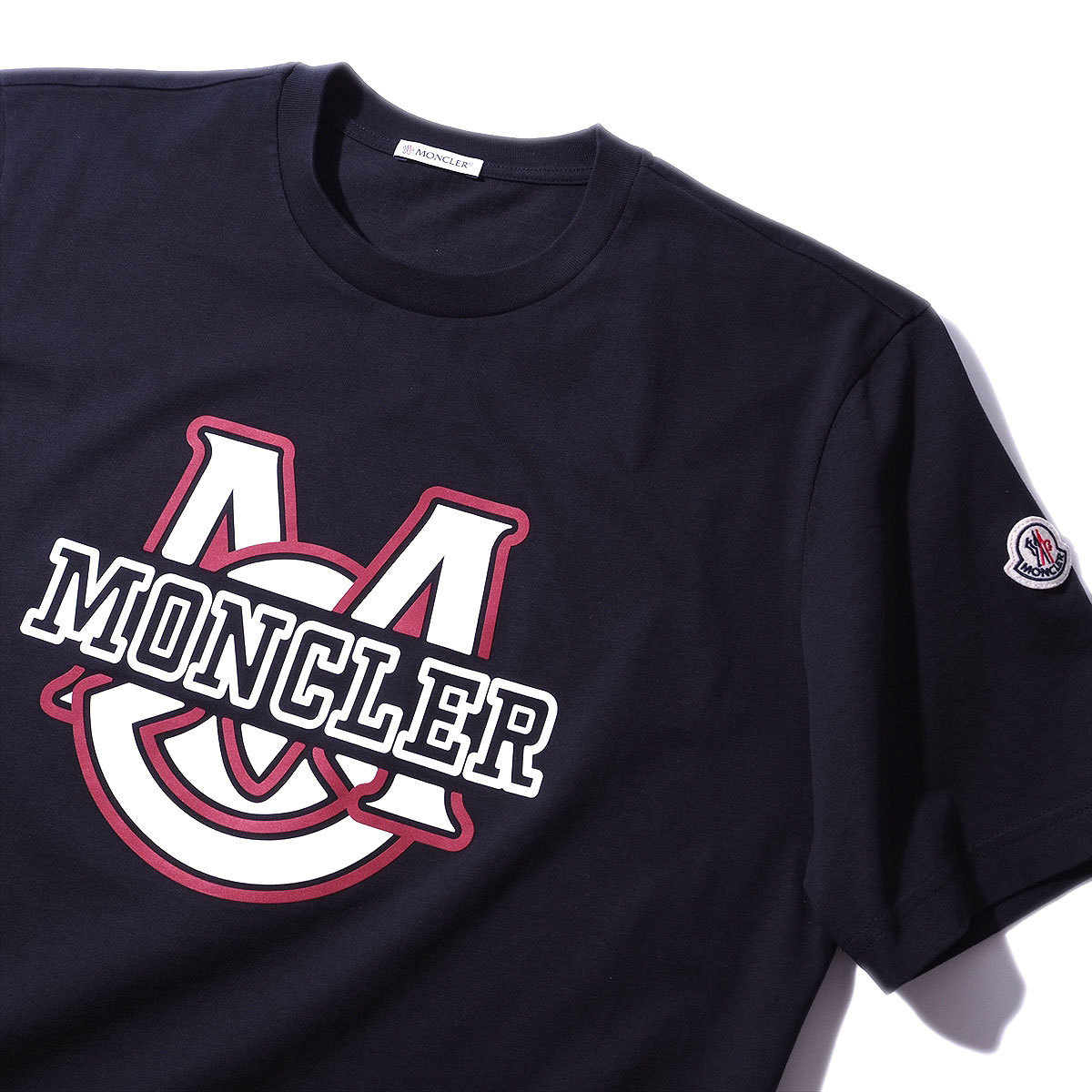 即発 MONCLER Tシャツ 8C00006 778ネイビー