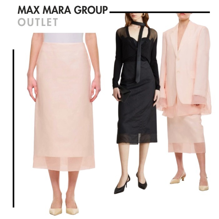 SPORTMAX アウトレット●ACETI シースルー チュールスカート