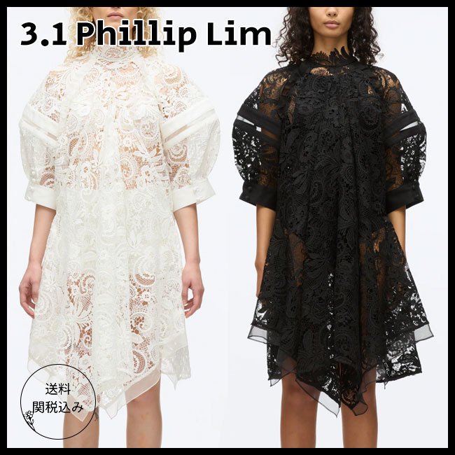 送料関税込【3.1 Phillip Lim】刺繍レースハンカチドレス
