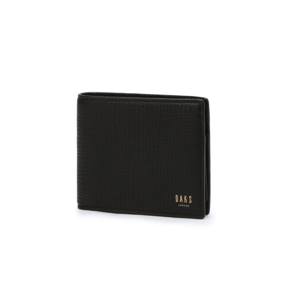 Tシャツ・カットソー DAKS Soft Classic Black Calfskin Half Wallet DBWA5E663BK