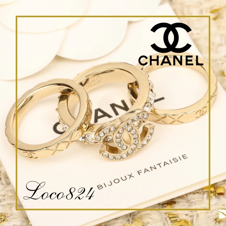 【手元華やぐ♪】シャネル CHANEL 指輪 ゴールド CCロゴ 25P