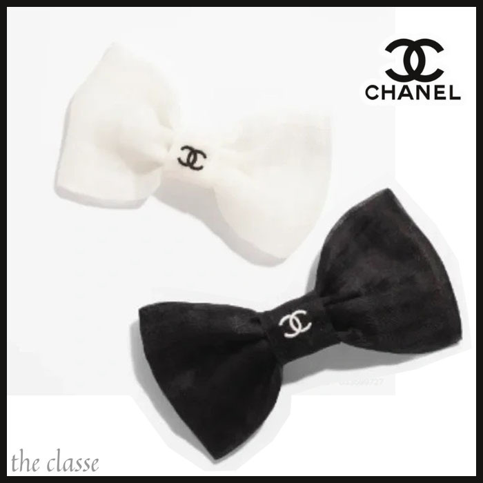 【上品で可愛い♡】CHANEL リボンバレッタ ヘアアクセ