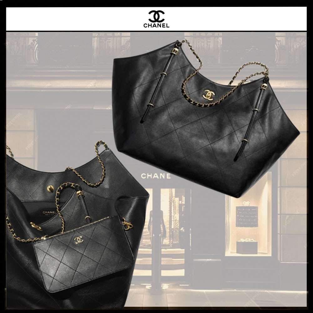 ◆大容量でお洒落◆【CHANEL】トートバッグ ポーチ付き