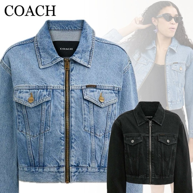 すぐ届く*COACH*コーチ*デニム クロップ ジャケット