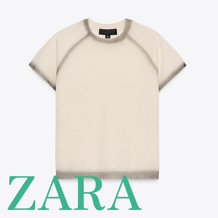 ★ドイツ発*ZARA*新作*ディストレス加工プリントニットトップ★ ☆ドイツ発*ZARA*新作*アシンメトリーレイヤーニットトップ
