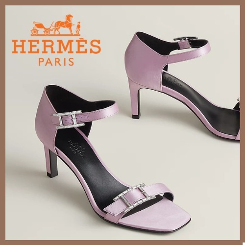 《HERMES》上品でかわいい ジュディ70 サンダル パープル