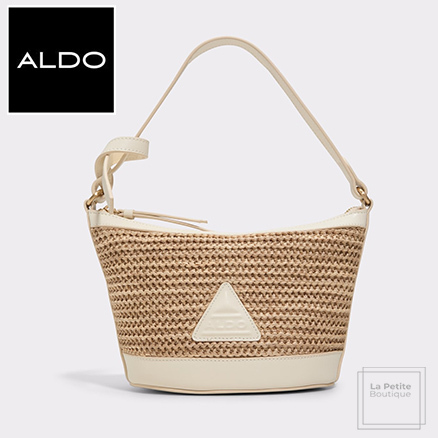 【ALDO】マルチ素材・ラフィア☆バケット型・ショルダーバッグ