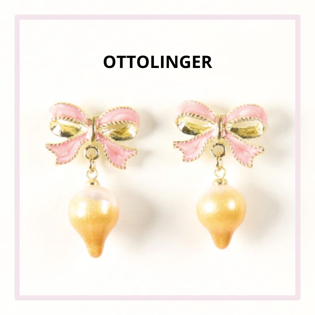 【OTTOLINGER】上品×エッジィ ハンドメイド パールリボンピアス