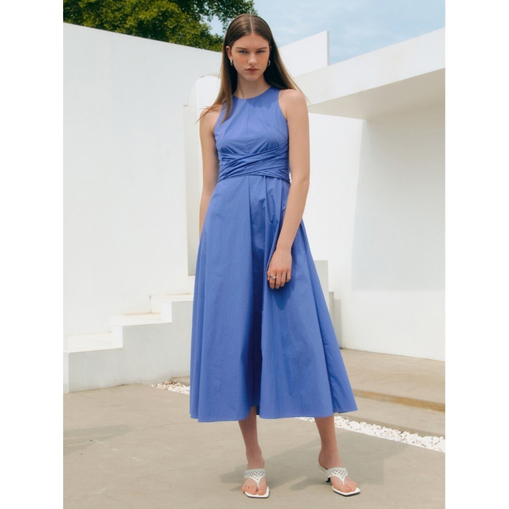 ワンピース BAU by Bride And You BECCA Wrapped detailed halter neck long