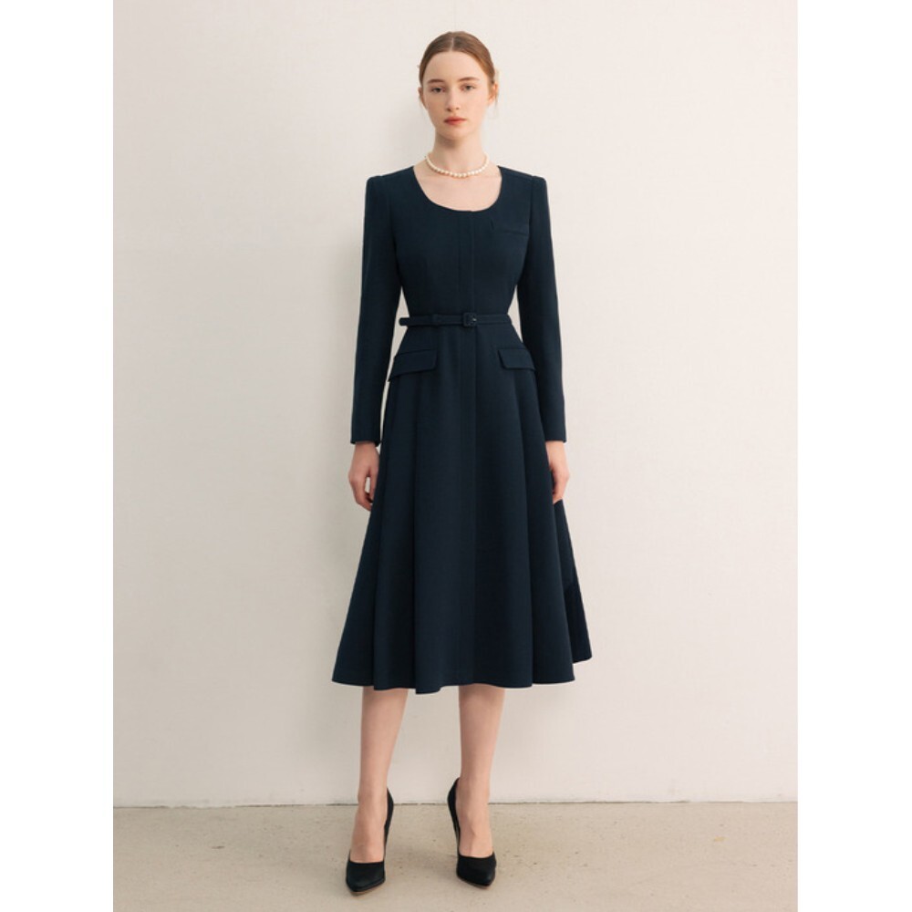 ワンピース BAU by Bride And You DAHLINA Uneck flared long dress (Ivory/