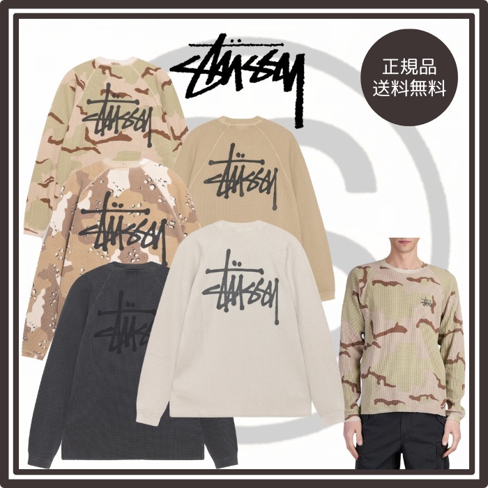 【送料無料】*STUSSY* ベーシック サーマル スウェット シャツ