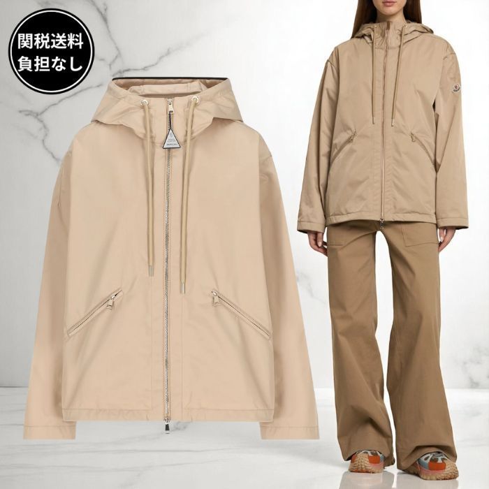 MONCLER Cassiopea 軽量 フード付き ジャケット ロゴ 関税送料込