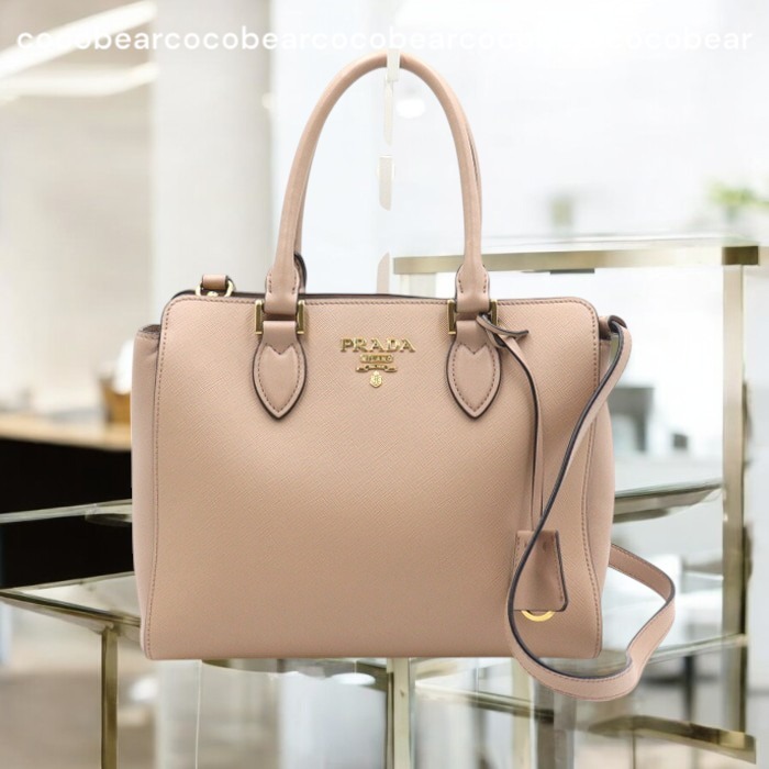 ヴィンテージ☆Prada☆ロゴ トップハンドル トート兼ショルダー