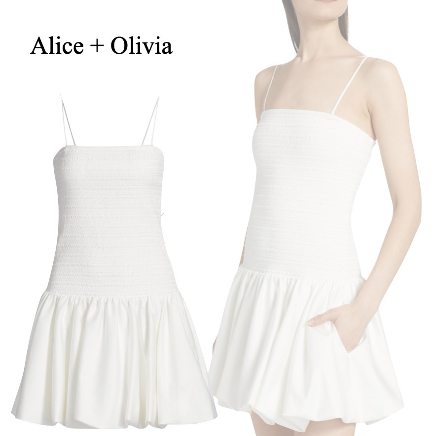 【Alice+Olivia】アーデン ドロップウエスト バブル ミニドレス