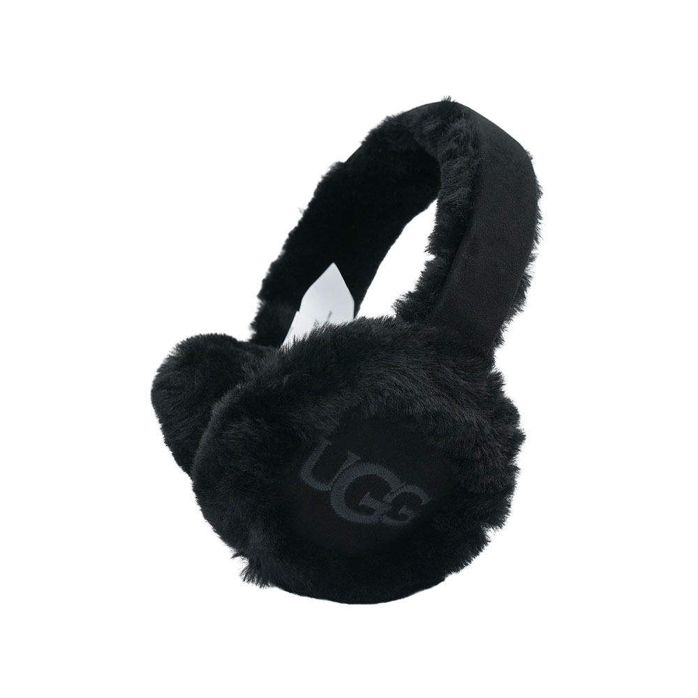 ヘアアクセサリー UGG Embroidered Logo Earmuffs Black 20955-BLK
