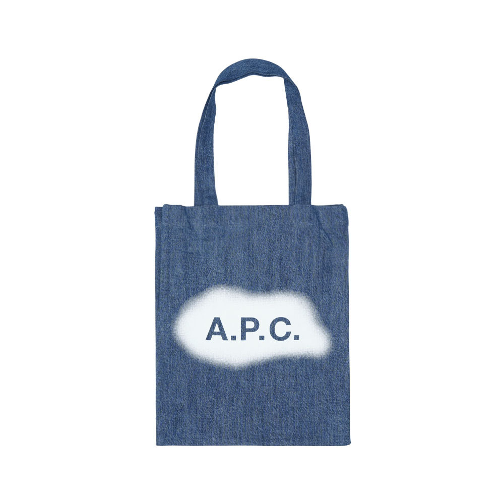 トートバッグ A.P.C. Women's Logo Tote Bag Blue COGEKM61442-IAL
