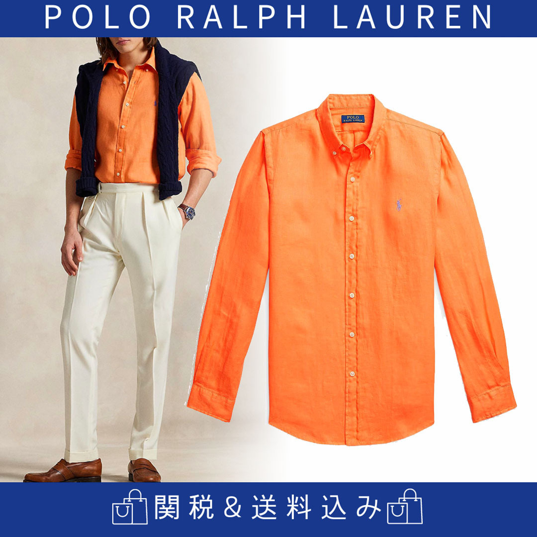 リネンシャツ【POLO RALPH LAUREN】関税送料込み スリムフィット