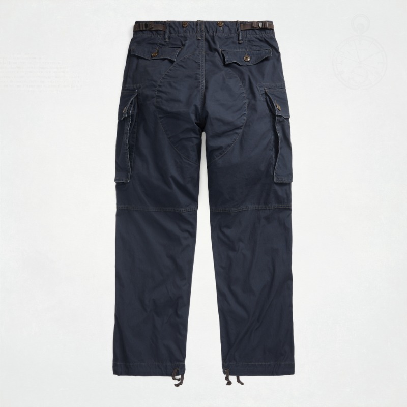 RRL コットンポプリン　インディゴカーゴパンツ　ボタン紛失あり RRL コットンポプリン インディゴカーゴパンツ ボタン紛失あり