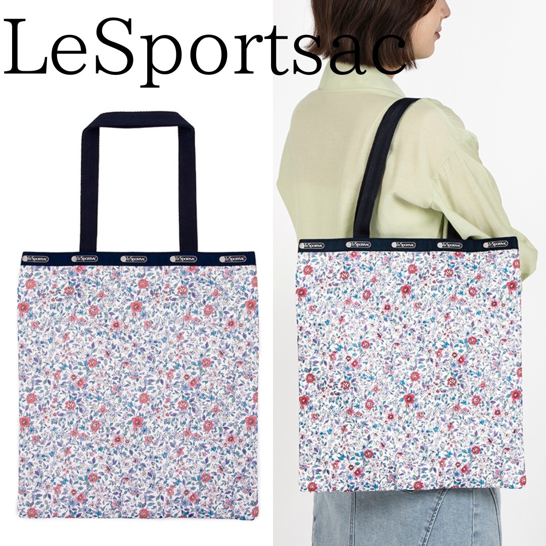 ■LeSportsac■LARGE EMERALD TOTE タペストリーフラワー