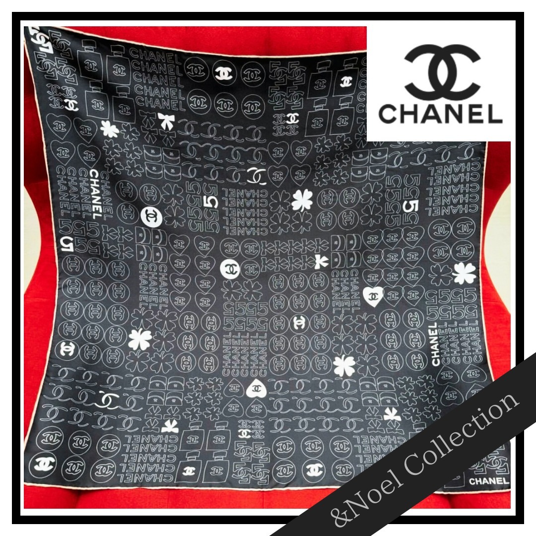 【手書き風が可愛い♢クローバー】CHANEL*スカーフ