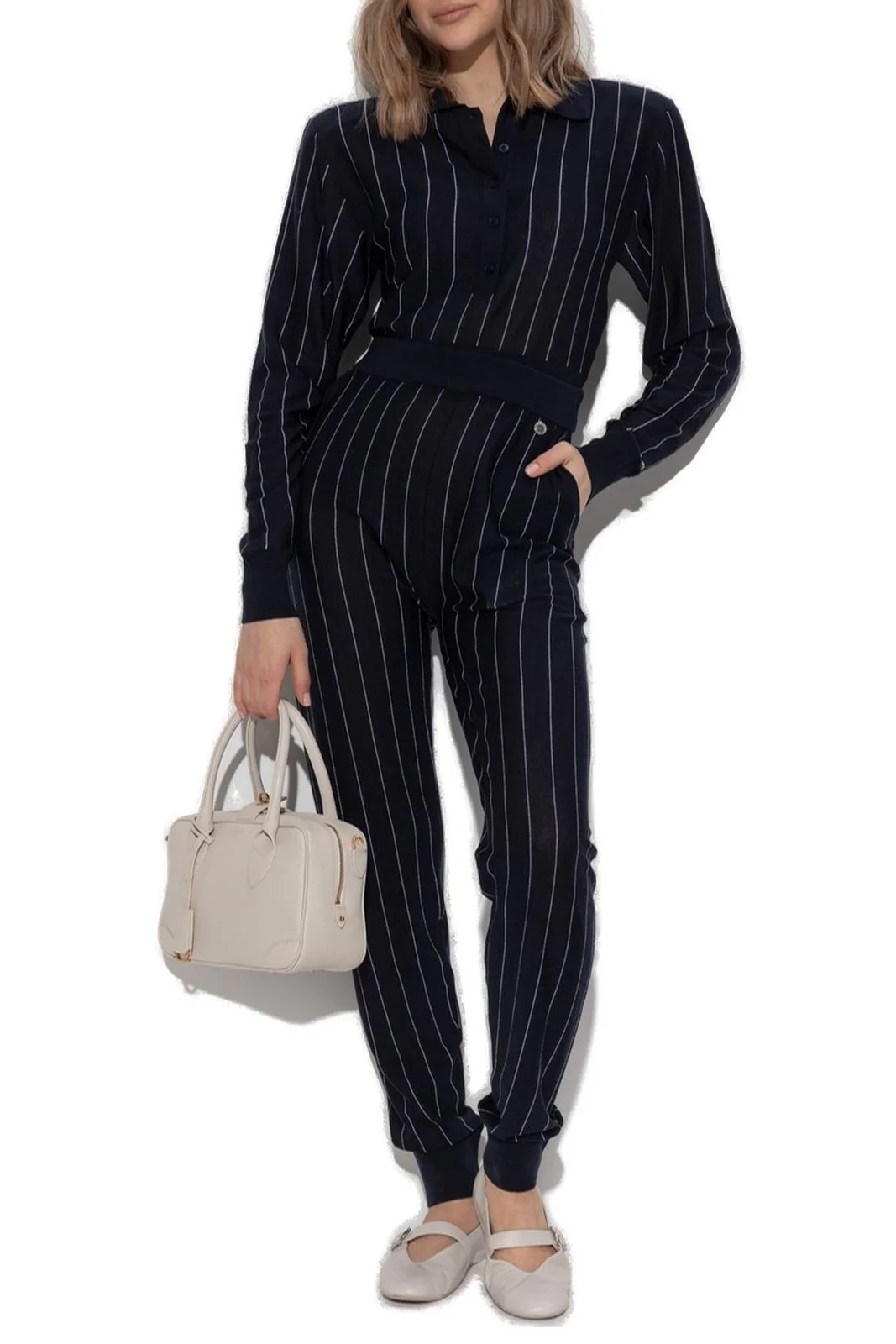【STELLA MCCARTNEY】 ウエストバンド ピンストライプ ジョガー STELLA MCCARTNEY】 ウエストバンド ピンストライプ ジョガー