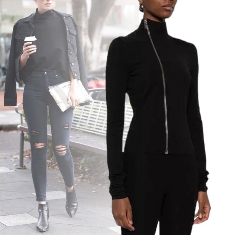 大人気! RICK OWENS Garyジャケット ストレッチ生地 左右非対称