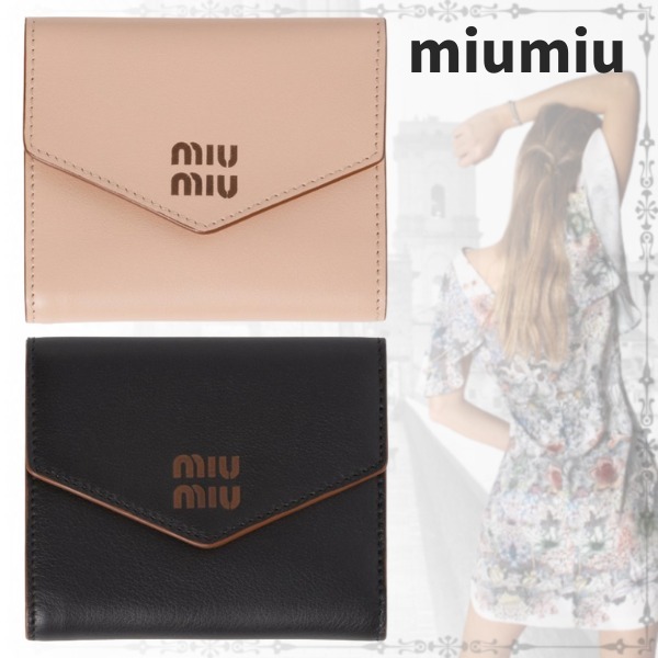 ＊国内発♪MIU MIU★ミュウミュウ★レザー三つ折り財布＊