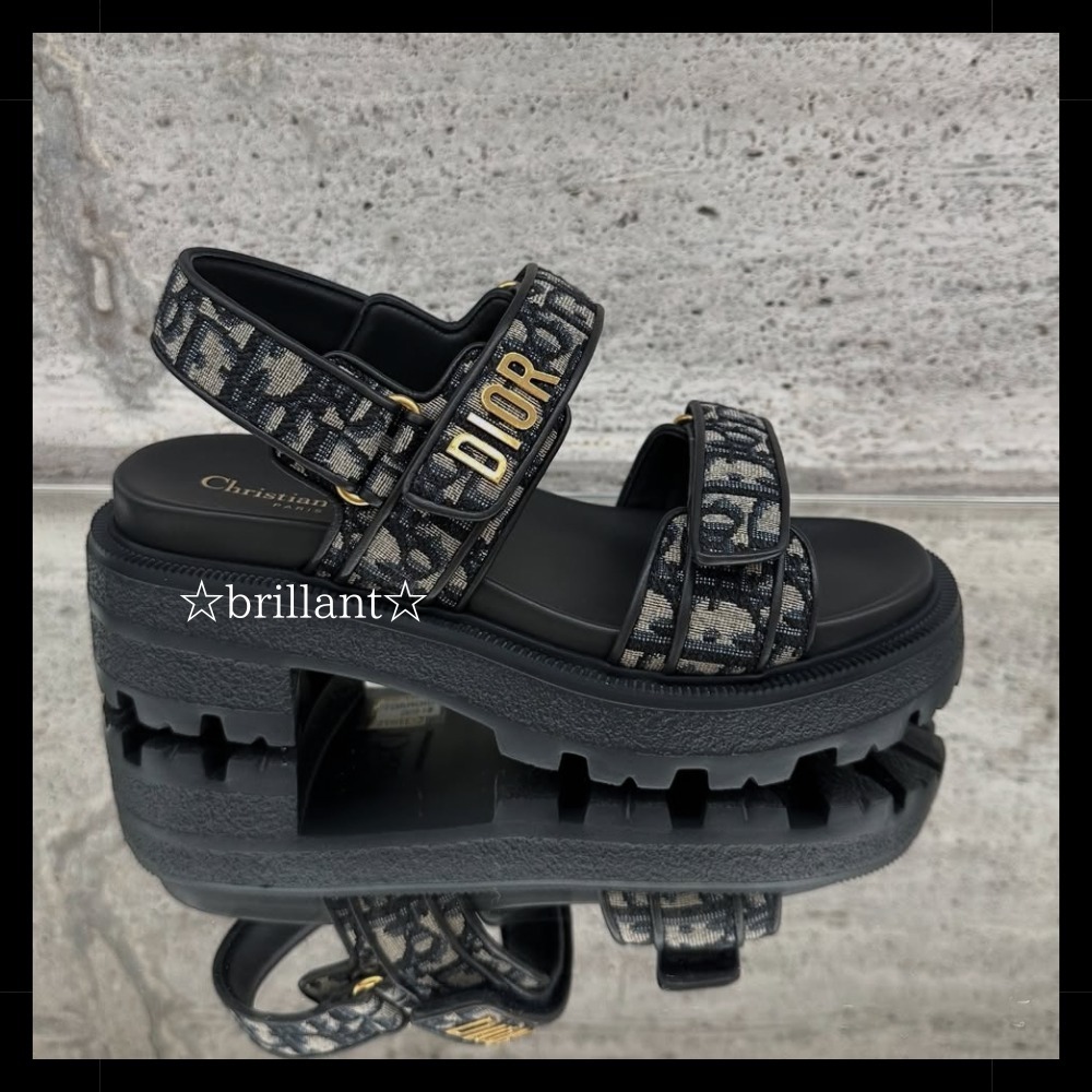 【★国内発送★】DIOR Dioract プラットフォームサンダル