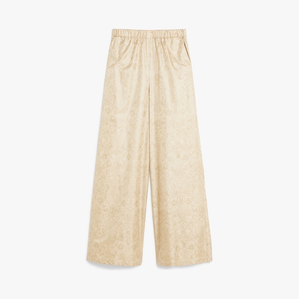 正規品★MAX MARA プリントシルク トラウザーズ