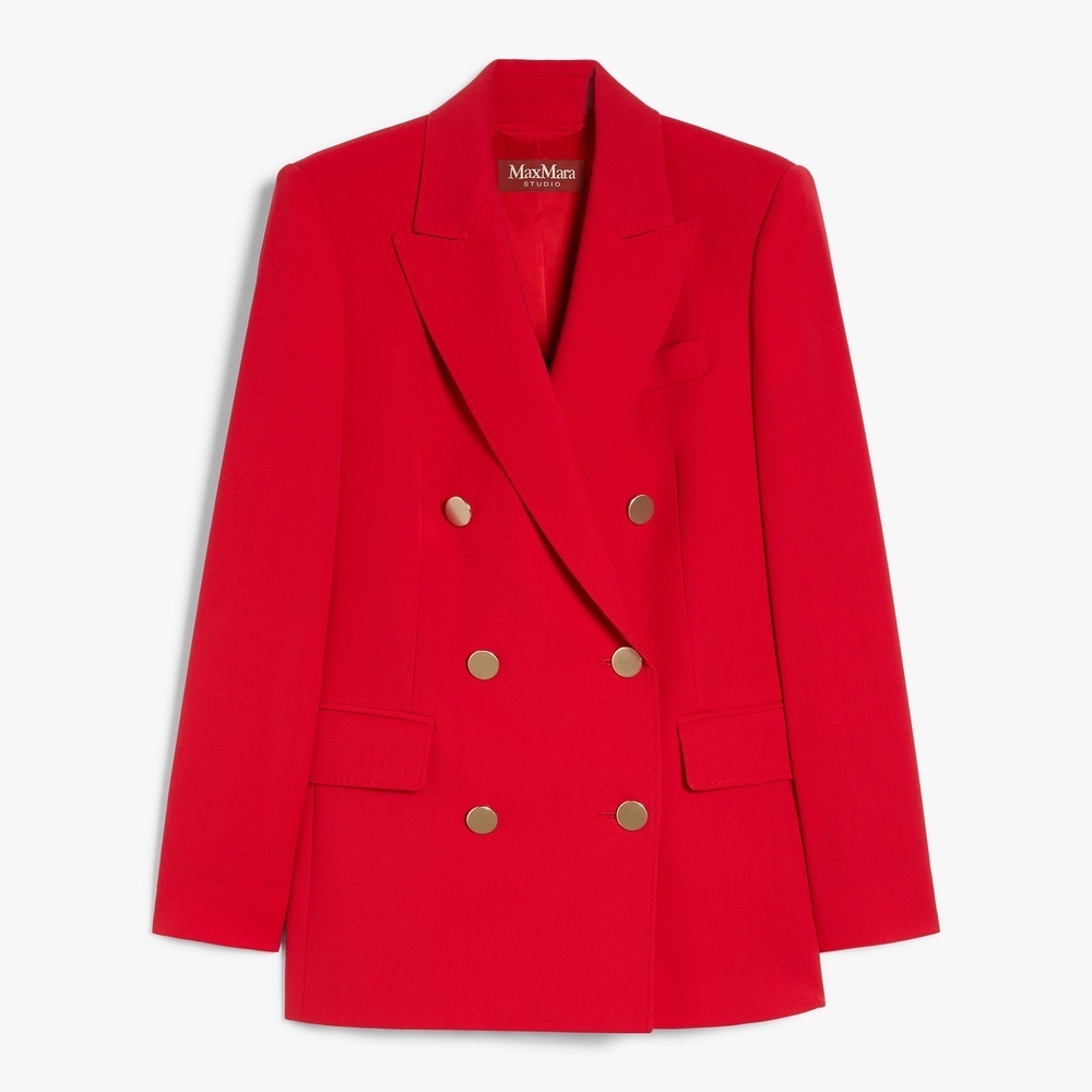 正規品★MAX MARA ウールサテンクレープブレザー