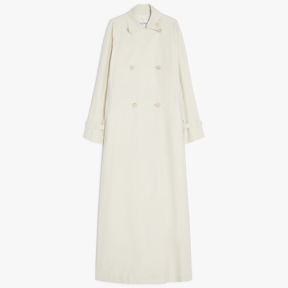 正規品★MAX MARA 長いリネンクロストレンチコート