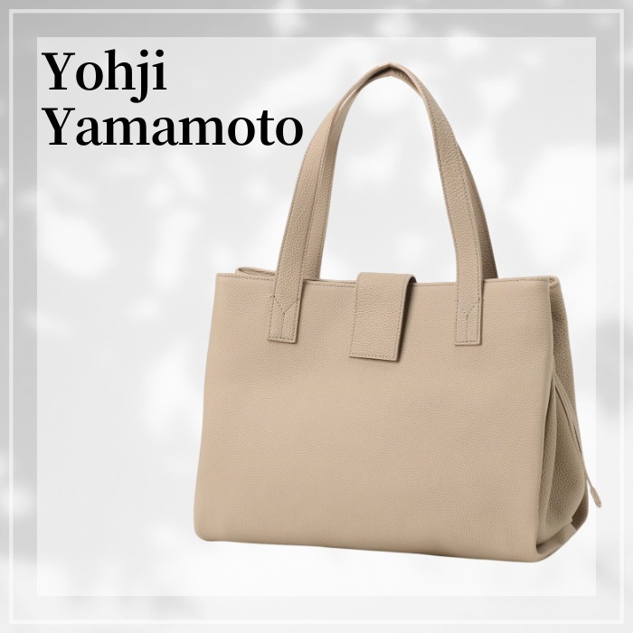 Yohji Yamamoto ☆ Lattis(M) ベージュ ハンドバッグ
