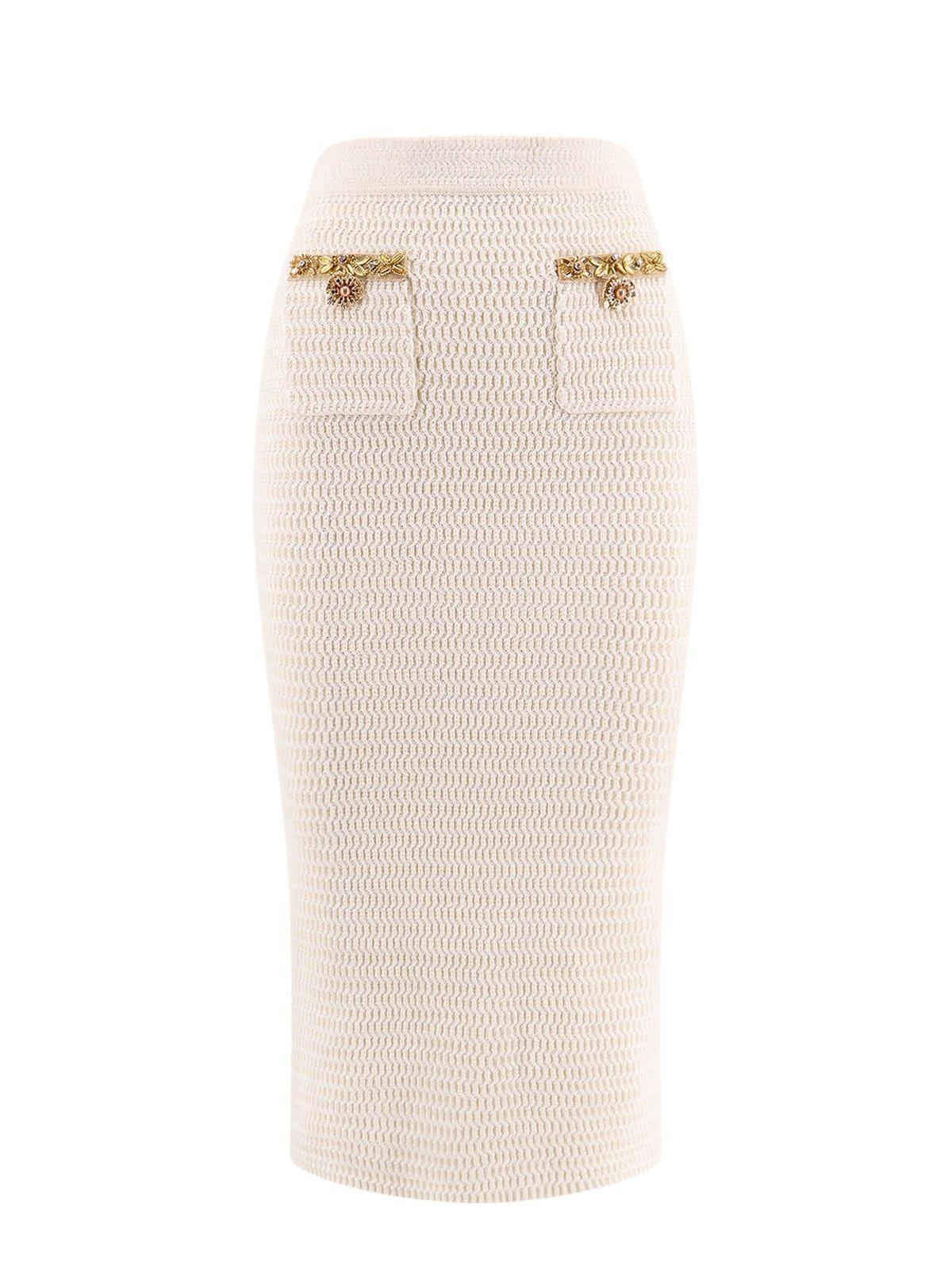 【送料&関税込】self-portrait Lurex Knitted Midi Skirt