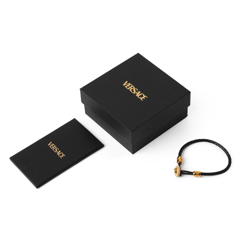 《VERSACE》 メドゥーサ ブレード 革製 ブレスレット