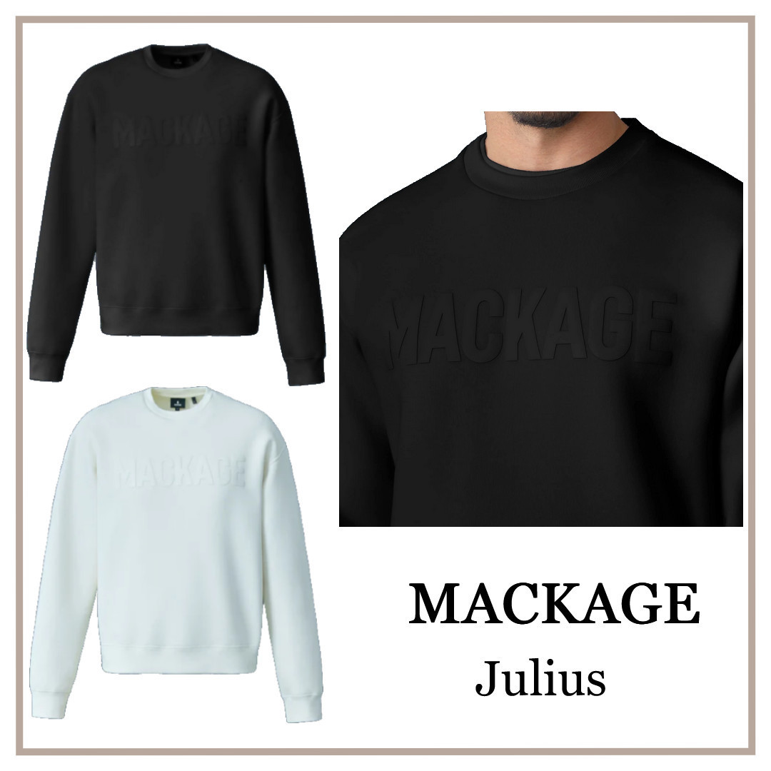 着こなし自在に【Mackage】Julius シリコンロゴ クルーネック