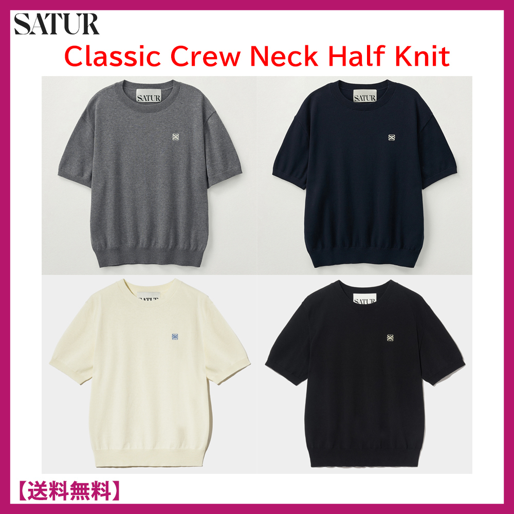 [25SS] SATUR★M's Classic Crew Neck Half Knit★ハーフニット