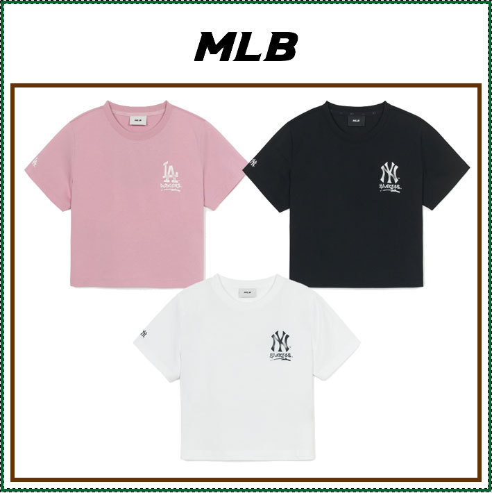 【MLB】 Women's Basic Street Logo Crop Short Sleeve T-Shirt