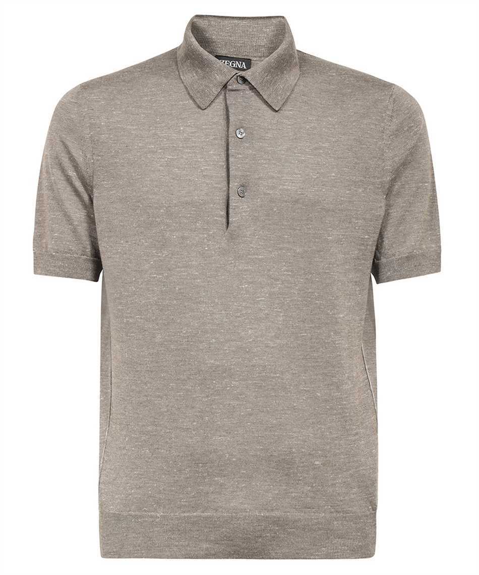ポロシャツ Zegna RUDF91A7 C32 N97 001 SILK CASHMERE AND LINEN Polo
