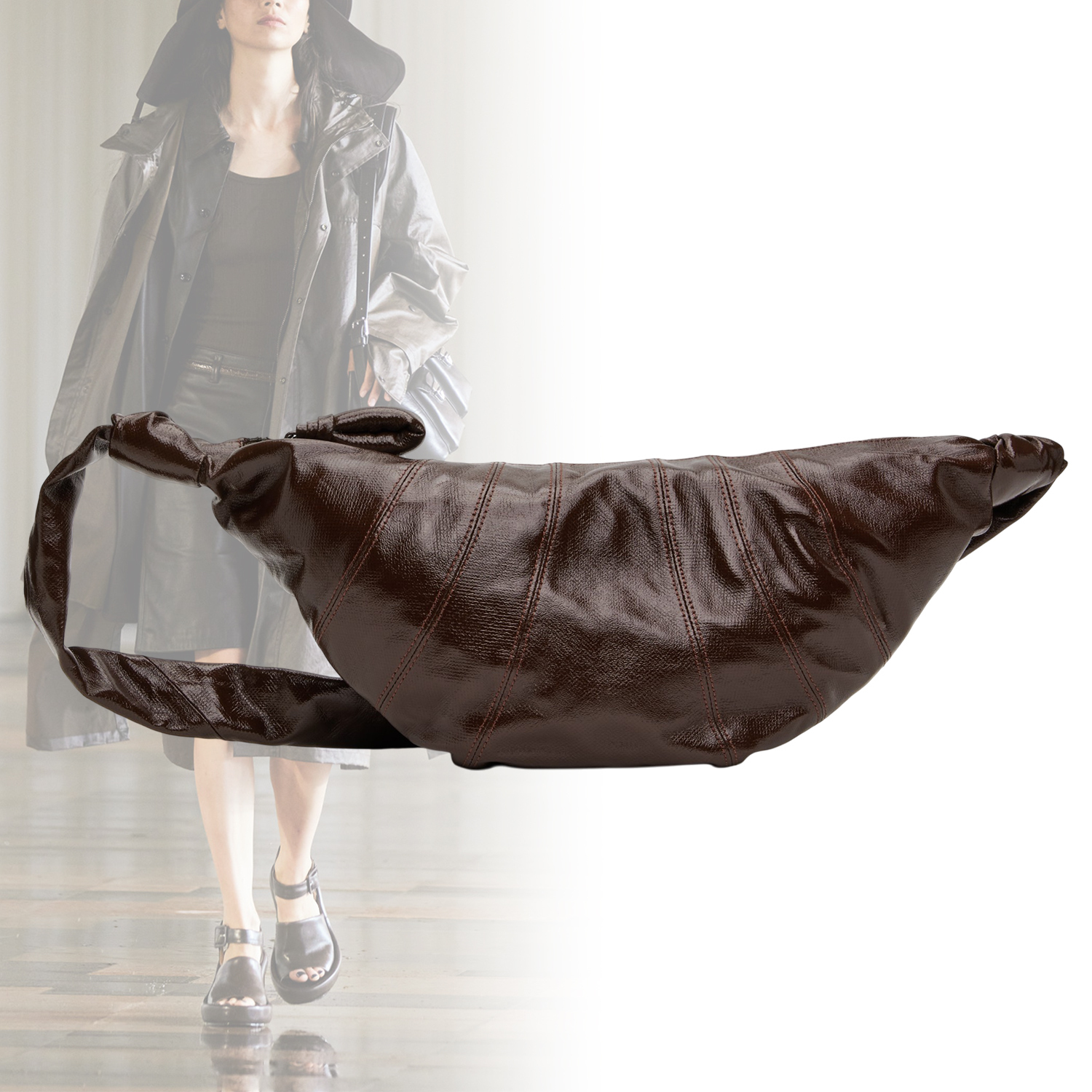 ◆LEMAIRE◆ ブラウン ミディアム Croissant バッグ コットン